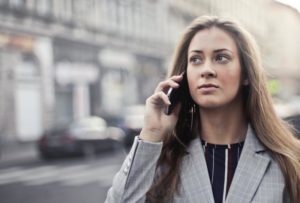 woman on the phone redundancy coaching